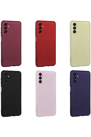 Zore Galaxy Uyumlu A04s Kılıf Premier Silikon Kapak - Mürdüm Mürdüm