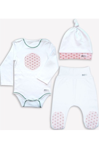 Ozmoz Özel Koleksiyon Annapurna Hediyelik Organik Bebek Takım - Beyaz (476771985) Beyaz