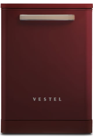 Vestel BM 5001 Retro 5 Programlı 12 Kişilik Bulaşık Makinesi Bordo