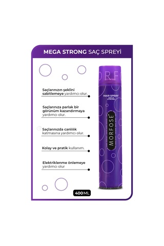 Morfose Mega Strong Saç Spreyi 400 ML