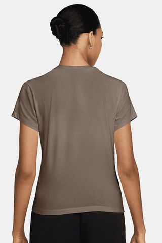 Hq1707-100 Nike Slim Phoenix Womens Brown Tshirt Kısa Kollu Kadın Tişört Kahverengi