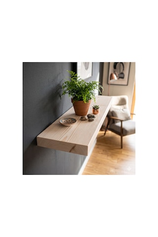 Salon , Mutfak , Banyo İçin Masif Çam Yüzen Raf , Ahşap Kitaplık , Raf Şeffaf Salon , Mutfak , Banyo İçin Masif Çam Yüzen Raf , Ahşap Kitaplık , Raf Şeffaf