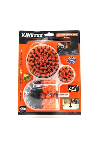 3pcs Set Matkap Fırçası 1/4 Inc - 6.3mm Büyük Düz 4 Inc Yuvarlak 3.5 Inc Uç Fırça 2 Inc Ktx-3375 Bx40