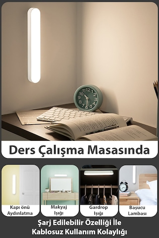 Noas Kumandalı Dokunmatik Çalışma Lambası Usbli Taşınabilir Led Aydınlatma