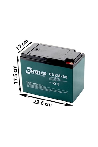 12V 80AH JEL ORBUS ELEKTRİKLİ BİSİKLET AKÜSÜ