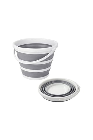 Pratik Katlanabilir Akordiyon Plastik Kova 12 8 Lt Çok Renkli