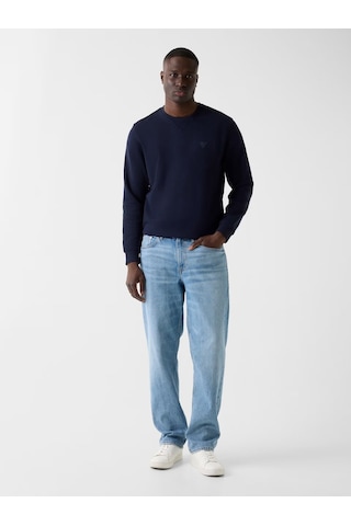 Guess M6rq08kcn01 Cn Ls Basic Erkek Sweatshirt Lacivert