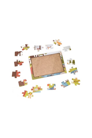 Hayvanlar Alemi 14 - 16 Parça Eğitici Öğretici Ahşap Çocuk Puzzle Yapboz Bebek Çocuk Oyuncak