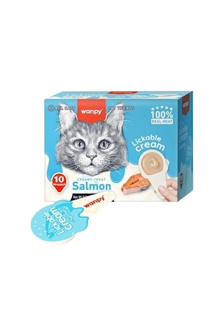 Wanpy Somonlu Kaşık Krema Kedi Ödül Maması 10x16 Gr