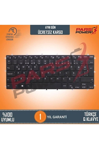 Dell Uyumlu Inspiron 13-7368. 13-5378 Notebook Klavye Işıklı Siyah Tr Siyah Işıklı - Büyük Enter