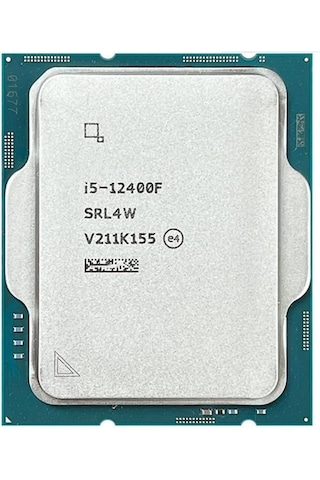 Intel Core İ5 12400f Tray 2.5 Ghz 4.4 Ghz 18mb Lga1700p Vgasız Kutusuz 12.nesil İşlemci