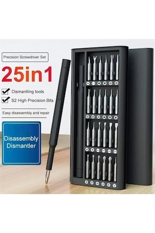 Trendooze Tornavida Tornavida Seti, Plastic Parçalı Mini Manyetik Hassas Handle Cep Arada 25'i 24 1 Wy