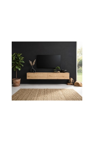 Mdf Vareno Premium Tv Ünitesi Safir Meşe 150 Cm Meşe