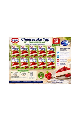 Cheesecake Yap 12 Li Ekonomik Paket 222 Gr X 12 Avantajlı Tatlı Karışımı - 876614379
