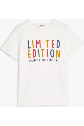 Koton Erkek Çocuk T-shirt Ekru 4skb10041tk 24yy59000113 Y5915 Ekru