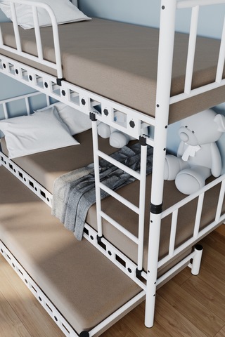 Argimo Zambak Yavrulu Metal Ranza Ve Karyola Beyaz 90 X 200