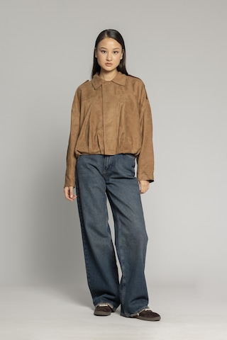 Oversıze Süet Bomber Ceket CAMEL