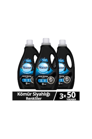 Rinso Sıvı Çamaşır Deterjanı Kömür Siyahlığı Komple Bakım 2.5 L X3 Diğer
