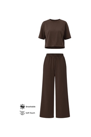 Cottonhıll Premium - Sway Collection Kahverengi Modal Kadın Eşofman Takımı