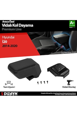 Hyundai İ20 Kol Dayama Kolçak Abs Vidalı Siyah 2014-2020 A+kalite