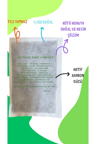 Keepsake Koku Giderici Kötü Koku Önleyici Aktif Karbon 200 G