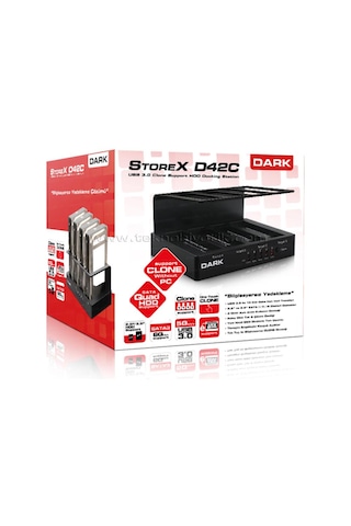 Dark Storex D42C Dörtlü 3.5"/2.5" Offline Klonlama Özellikli' Sat