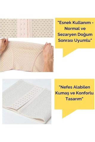 Genculus Hamilelik Sonrası Sıkılaştırıcı Korse Latex Kumaşlı, Göbek Ve Bel Toparlayıcı