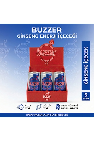Buzzer Ginsengli Enerji Içeceği +18 - 3'lü Avantaj Set