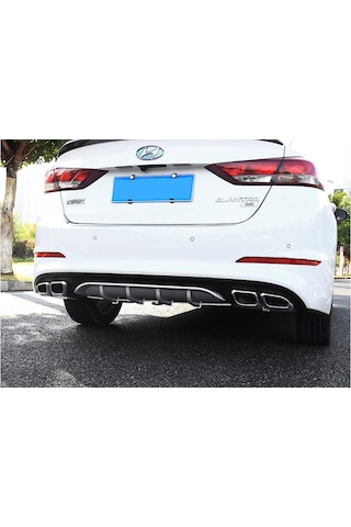 Hyundai Elantra Difüzör 2016-2017-2018 Arka Tampon Plastik Düz