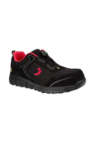 Safety Jogger Ecolobı S1p Low Tls S1 Ps Sr Esd Fo Hro Siyah İş Güvenlik Ayakkabısı Siyah - Kırmızı