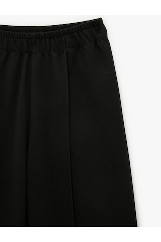 Koton Beli Lastikli Basic Eşofman Altı Siyah 7wkg40123ak