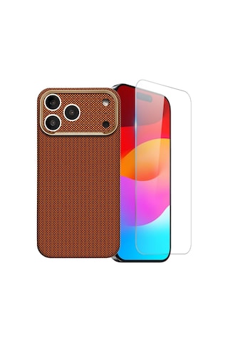 Nihcase Apple iPhone Uyumlu 17 Pro Max Kılıf M-safe Şarj Özellikli Paris Zerre Sert Pc Kapak + Ekran Koruyucu