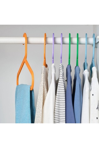 Ikea Bagıs Çocuk Elbise Askısı 8'li 34 Cm Çok Renkli