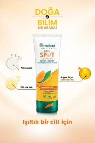 Himalaya Zerdeçal Özlü Leke Karşıtı Yüz Temizleme Jeli 100 ML