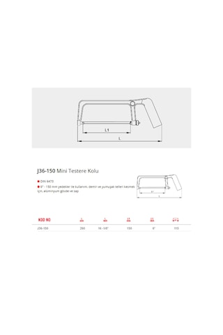 Ceta Form Mini Testere Kolu J36-150