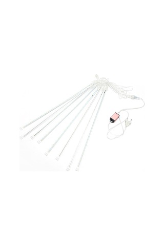 Geeksen Led Yağmur Gökkuşağı Işık Zinciri Dış Mekan Sıcak Beyaz 8 Adet 30cm Su Geçirmez Noel Dekorasyon Lambaları Amerikan Standartı Diğer