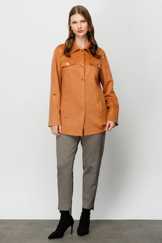 Ekol Büyük Beden Camel Kadın Trençkot 23207705 001