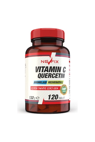 Nevfix Vitamin C Quercetin Bromelian 120 Tablet
