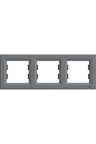 Schneider EPH5800362 Asfora 3'lü Yatay Çerçeve Çelik