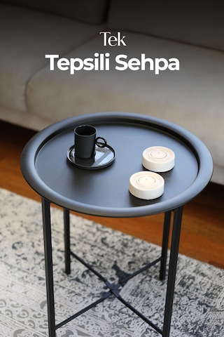 Katlanır Tepsili Sehpa, Çıkarılabilir Tepsili ,koltuk Yanı Sehpa