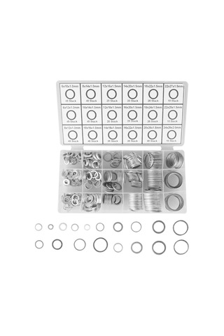 450pcs Conta Çeşitliliği Alüminyum Conta Contası Seti Muti Fonksiyon O-ring Seti