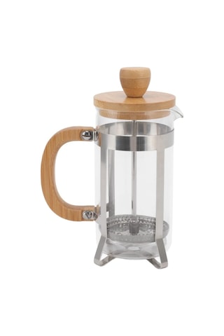 Ahşap Detaylı 600 Ml Cam French Press Çok Renkli