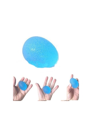 Periboia Yumurta Top - Silikon El Egzersiz Topu Mavi- Sert Çok Renkli