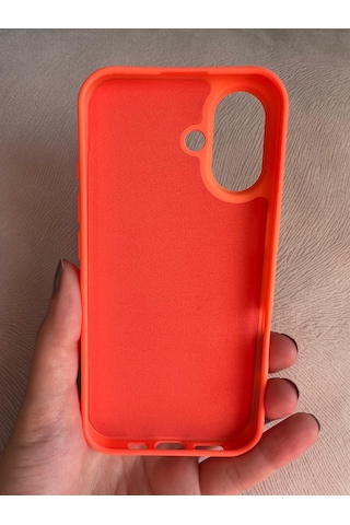 İphone Uyumlu 16 Logolu İçi Kadife Silikon Lansman Kılıf