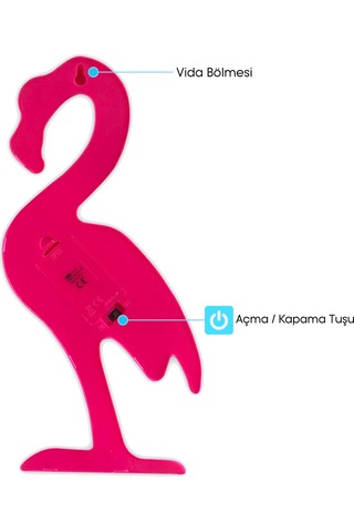 Asonplus Flamingo Dekoratif Led Işık-gece Lambası-aydınlatma Fuşya