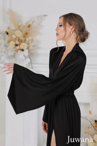 Juwana Gelin Sabahlık Uzun Ipeksi Saten Kimono
