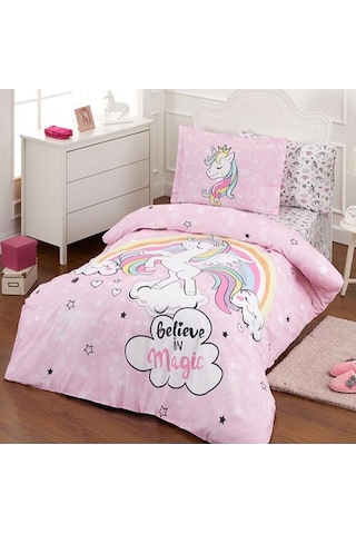 Özdilek Ranforce Nevresim Takımı Tek Kişilik Unicorn Pembe