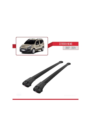 Citroen Nemo 2007 Ve Sonrası İle Uyumlu Ace-1 Ara Atkı Tavan Barı Siyah