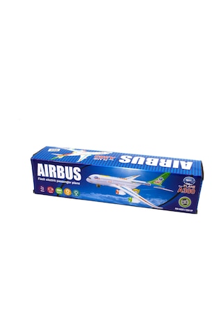 Oyuncak Uçak A380 Dev Boy Işıklı Sesli 45 CM