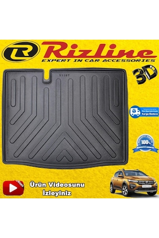 Dacia Sandero Stepway Bagaj Havuzu 3D Siyah 2021 Sonrası Rizline N11.12126